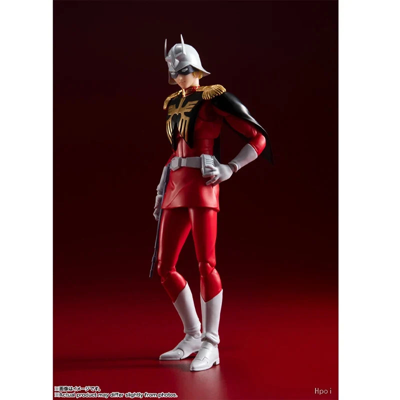 Genuine Brand New and Unopened Bandai Banpresto S.h.figuarts Mobile Suit Gundam Char Aznable Anime Action Figures Model 15.5Cm