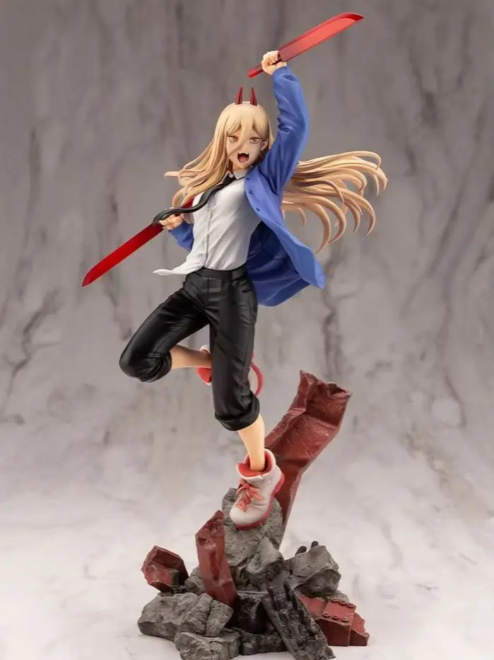 Judai Original Kotobukiya ARTFX J Chainsaw Man Power Pawaa Blond Fiend PVC Action Figure Model Doll Toys