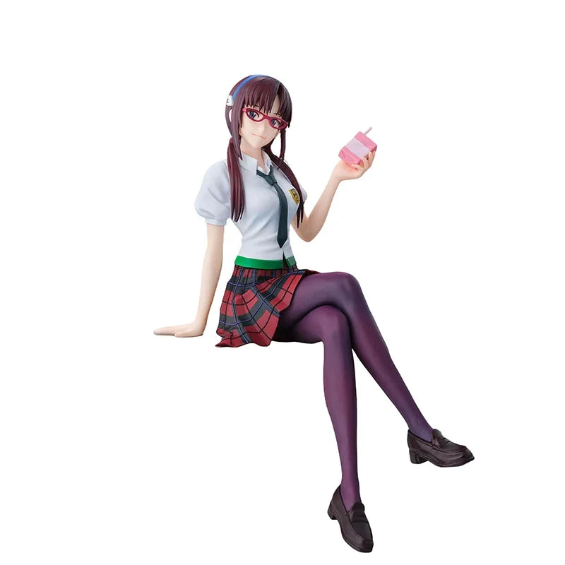 SEGA PM EVANGELION:3.0+1.0 Makinami Mari Illustrious ~School Uniforms Ver.~ PVC 14CM Anime Action Figures Model Collection Toy