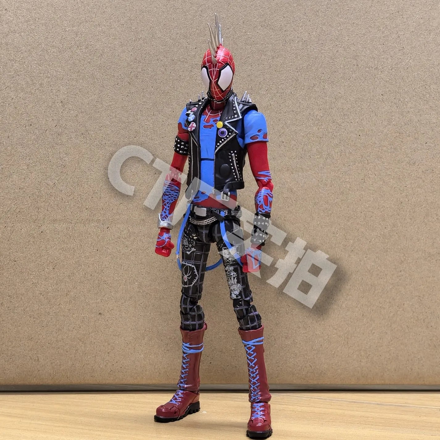 CT Toys Spider-Punk Spiderman Action Figure Spider-Man Across The Spider-Verse Figures Shf Statue Model Doll Toy Kids Gifts