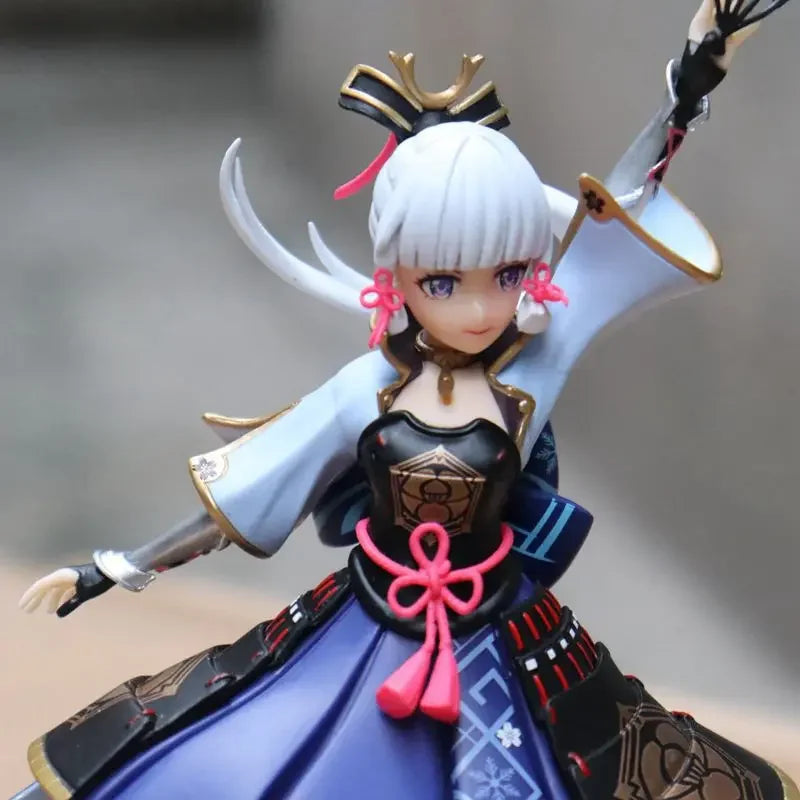 23CM Genshin Impact Hot Anime Figure Kamisato Ayaka Action Figure Cute Figurine Model Doll Kids Toys for Children Christmas Gift