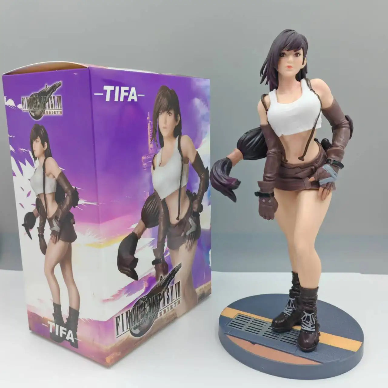 25cm FF VII Tifa Lockhart Action Figure Game Fantasy Figure Fighting Goddess Beautiful Girl Ornaments Room Decorations Gifts