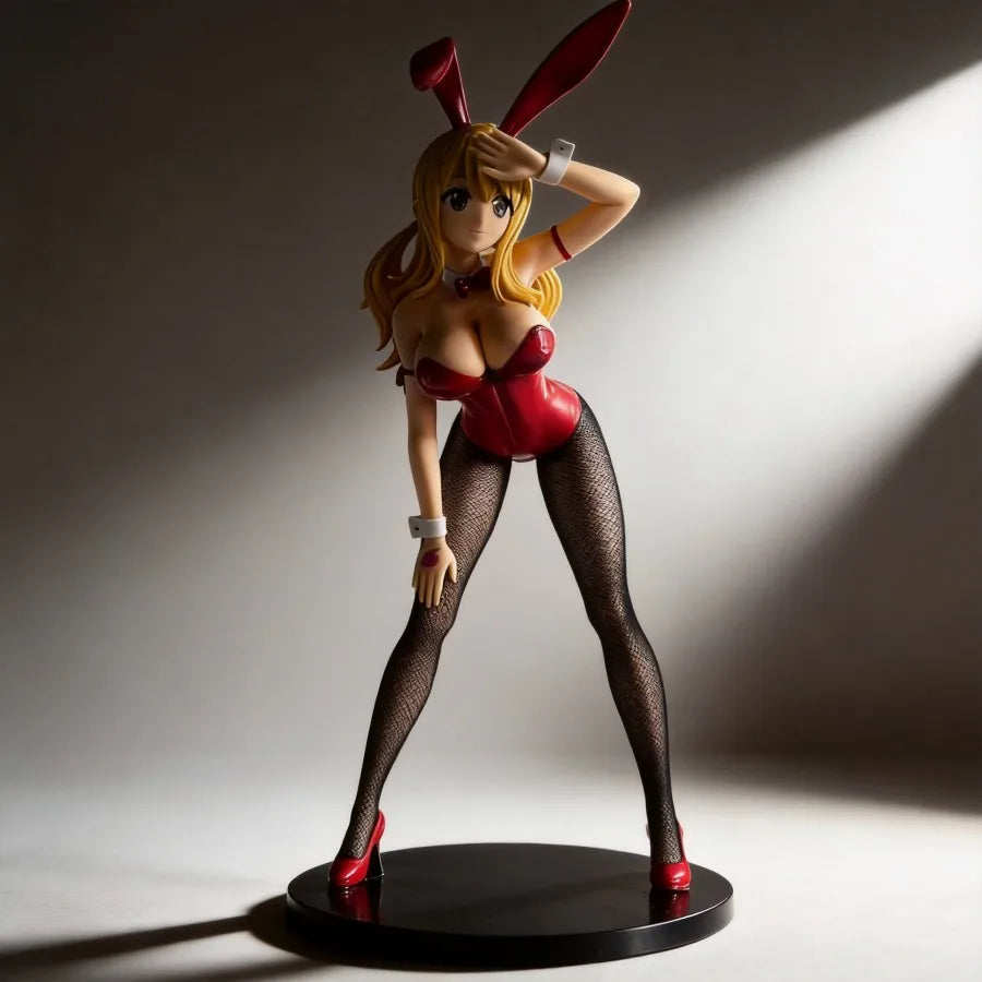 Fairy Tail Lucy Bunny Girl Anime Figur 2D Schönes Mädchen Desktop Ornament Sammlerstück Deko Modell