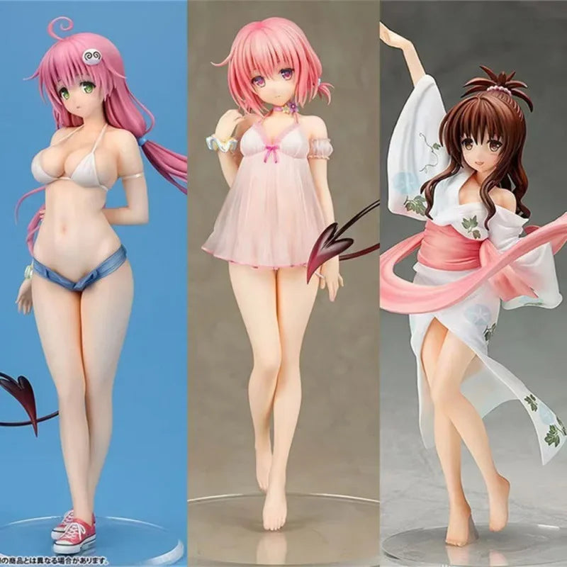 Anime Figures Swimsuit Version - Momo Lala Yuki Collectible Model Toys Sexy Figure From To Love-Ru Darkness Mika Deviluke