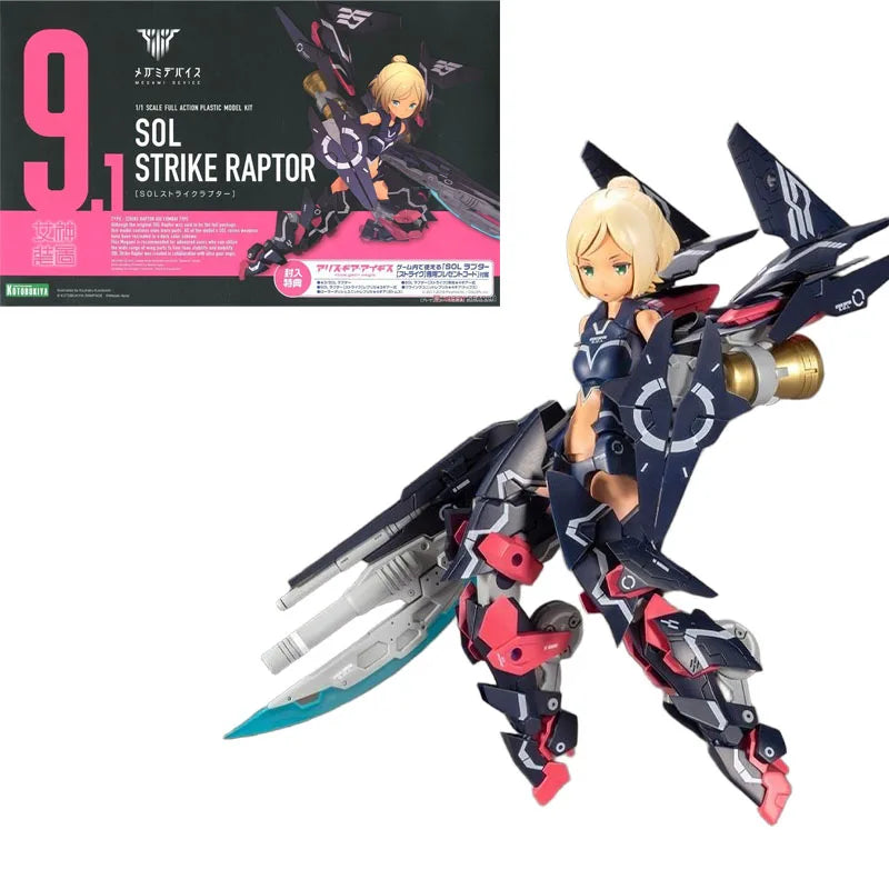Kotobukiya Original  MEGAMI DEVICE SOL RAPTOR BEAST MODE ROAD RUNNER HORNET LOW VISIBILITY Action Figure Assembly Model Toys