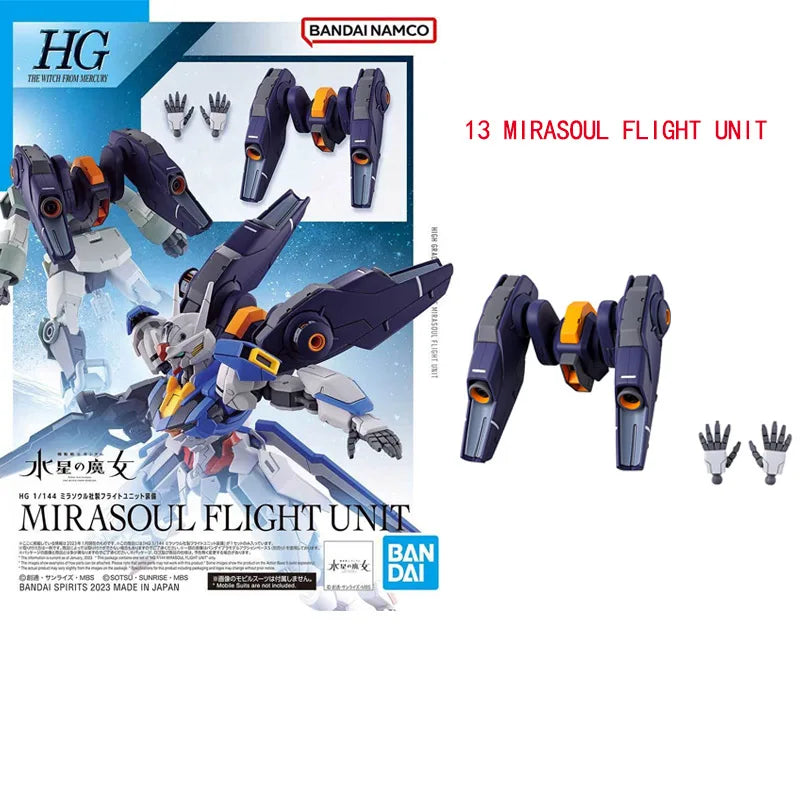 Bandai Genuine HG The Witch From Mercury GUNDAM LFRITH CALIBARN BEGUIR-BEU DARILBALDE ZOWORT HEAVY Anime Assembly Model Toys Kid