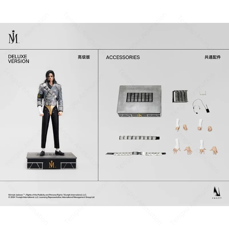 INART Studio A012 Michael Jackson MJ 1/6 Rooted Hair Deluxe Version in Stock Anime Action Collection Figures Model Toys