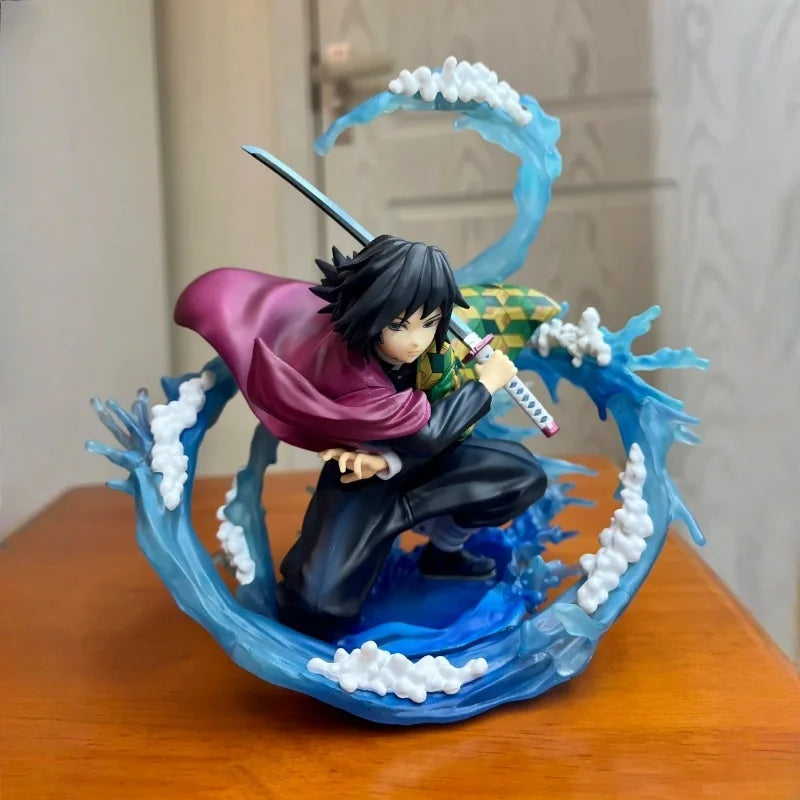 Hot 17cm Demon Slayer Zero Tomioka Giyuu Anime Action Figure Pvc Collection Model Toy Desktop Ornament Model Toys