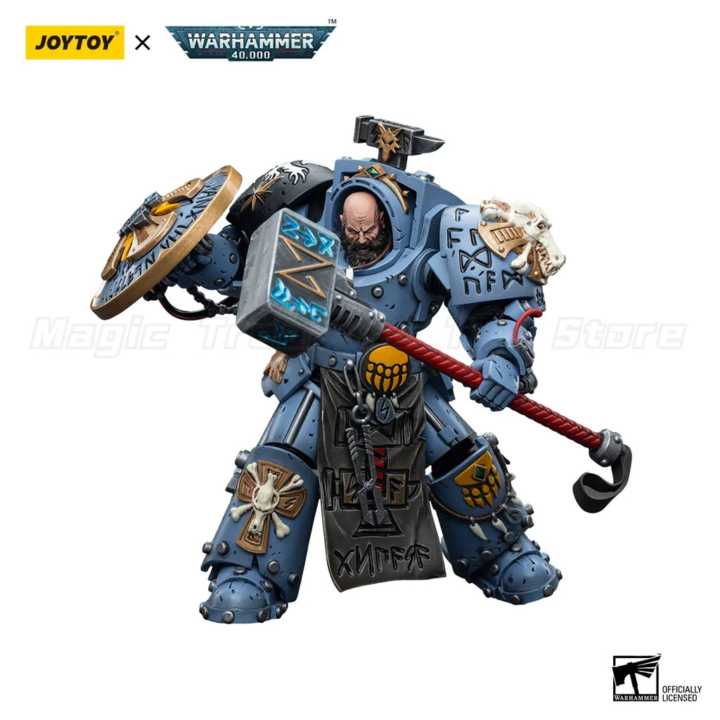 【In Stock】JOYTOY Warhammer 40K Space Wolves Arjac Rockfist Model Toy Gifts 1/18 Action Figure