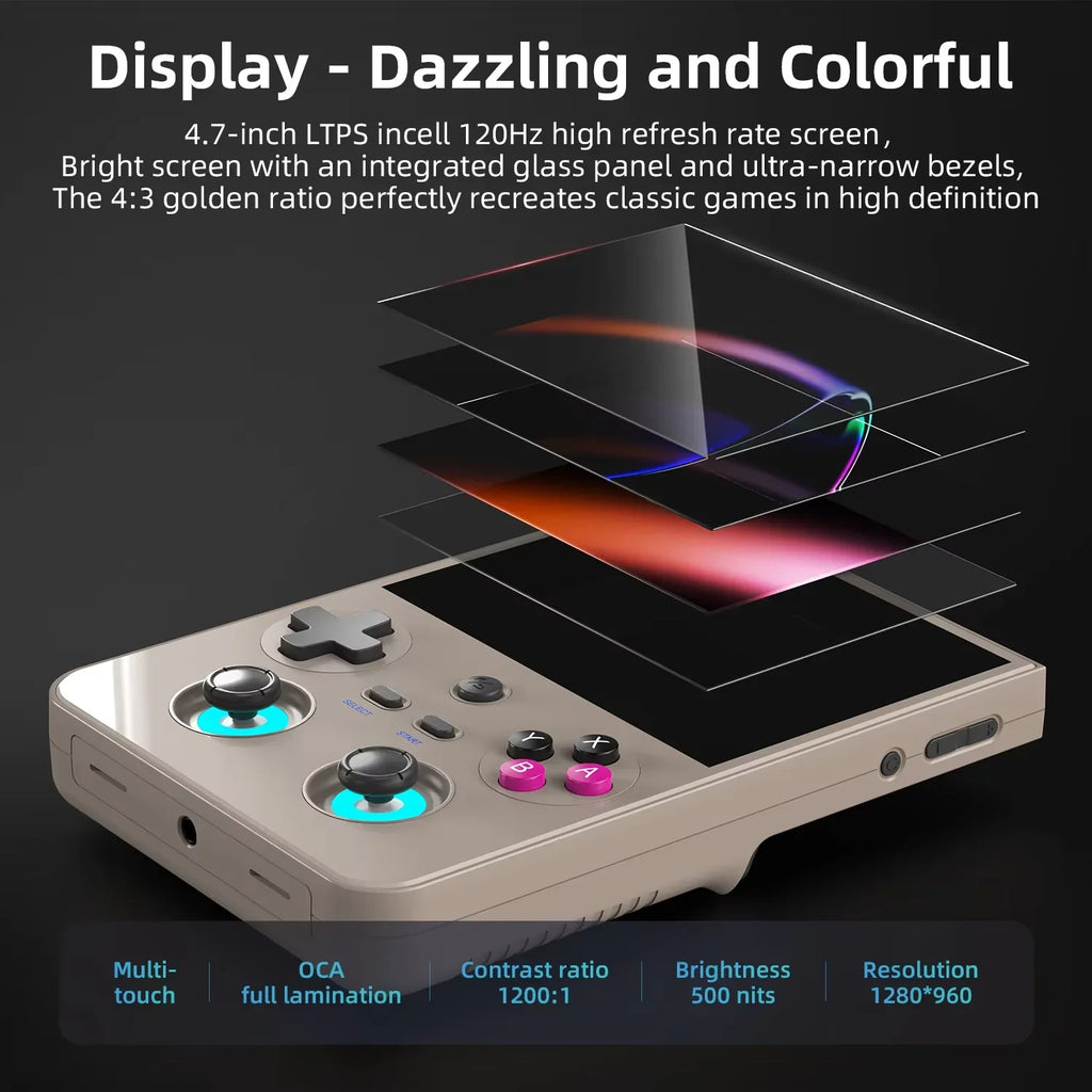 ANBERNIC RG 477V Retro Handheld Game Console 4.7" LTPS In-Cell Android 14 DSP Sound Effect Video Player Support AI RixelHK PS2