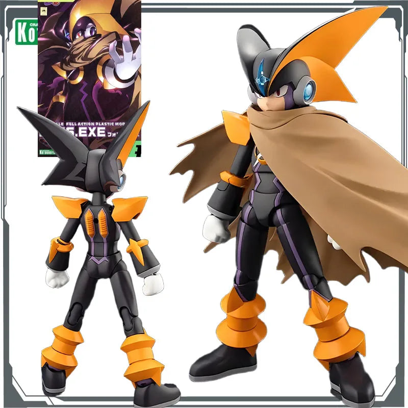 KOTOBUKIYA Original MODEL KIT MEGAMAN BATTLE NETWORK BASS.EXE 148mm Anime Action Figure Assembly Model Toys Model Gifts for Boys