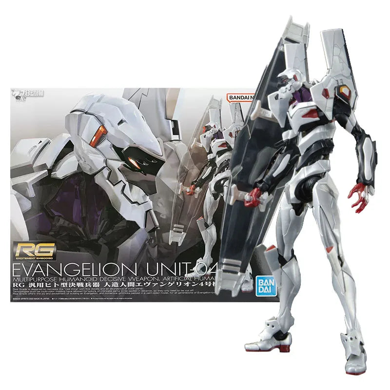 Bandai Original Figur EVA Modellbausatz Anime Figur RG Evangelion Einheit-04 Mobile Suit Sammlung Modell Actionfigur für Jungen Spielzeug