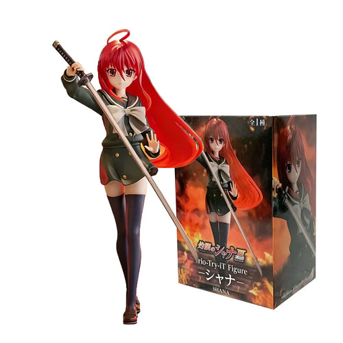 19cm Japanese anime The Shakugan no Shana Shana Flame-Haired Blazing-Eyed Hunter Action Figure PVC Adult Collection Model Toys