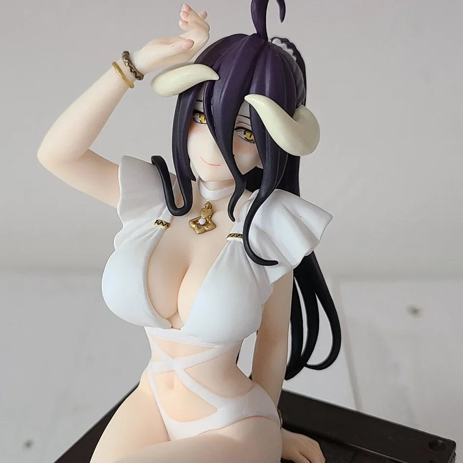 16cm Overlord Albedo Anime Figure Swimsuit Models Collection Ornaments Action Noodle Stopper Model PVC Collectible Toy