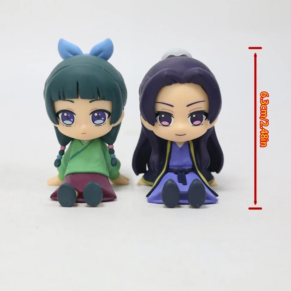 Q Version The Apothecary Diaries Maomao Jinshi Mini Figure Anime Periphery Kawaii Sitting Toys Desktop Car Ornaments Model Gifts
