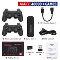 4K HD Video Game Console 32/256G 60000+Games X2 Plus Game Stick 2.4G Double Wireless Controller Game Stick For N64/PSP/PS1/GBA