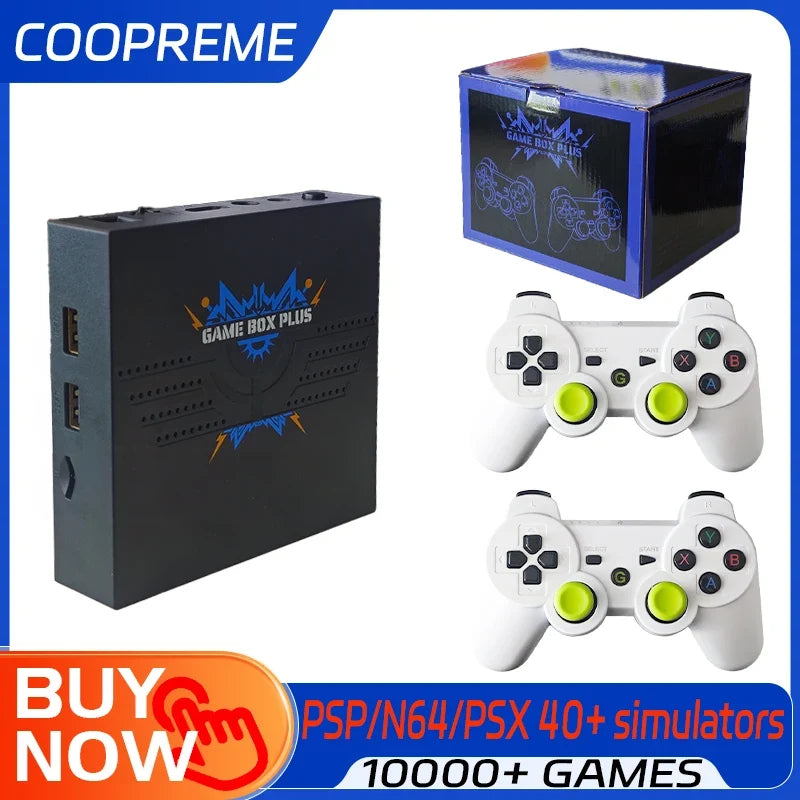 Coopreme X6 PLUS Video Game 64G 10000+Games HD Output Joystick Dual Controller Fighting Home Game Box PSP Arcade Game