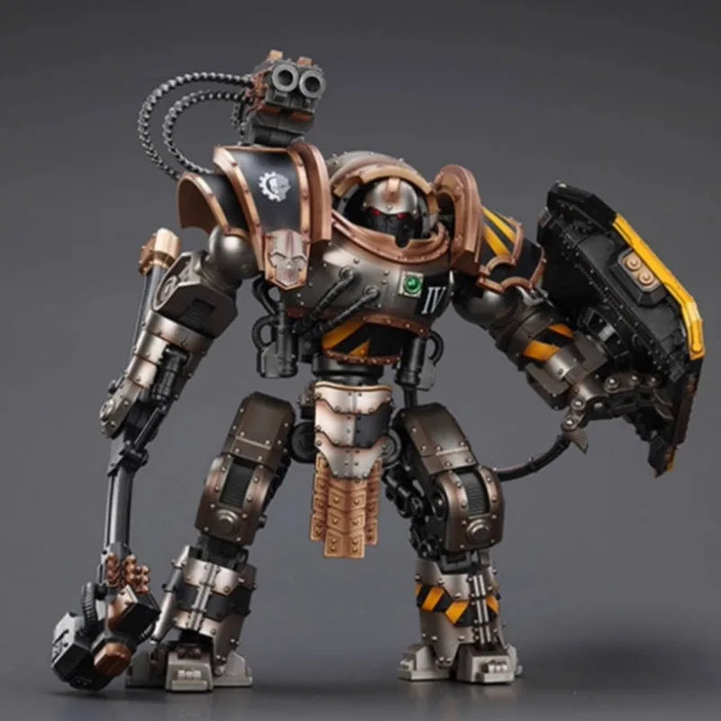 JOYTOY 1/18 Iron Warriors Iron Circle Domitar-Ferrum Class Battle-automata With Karceri Battle Shield and Graviton Crusher Toy