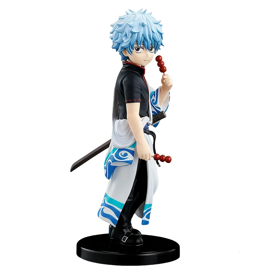 Original 14CM Anime Gintama Figure Sakata Gintoki Katsura Kotarou Stand Anime Model Toys Gifts Collection Decoration Ornaments