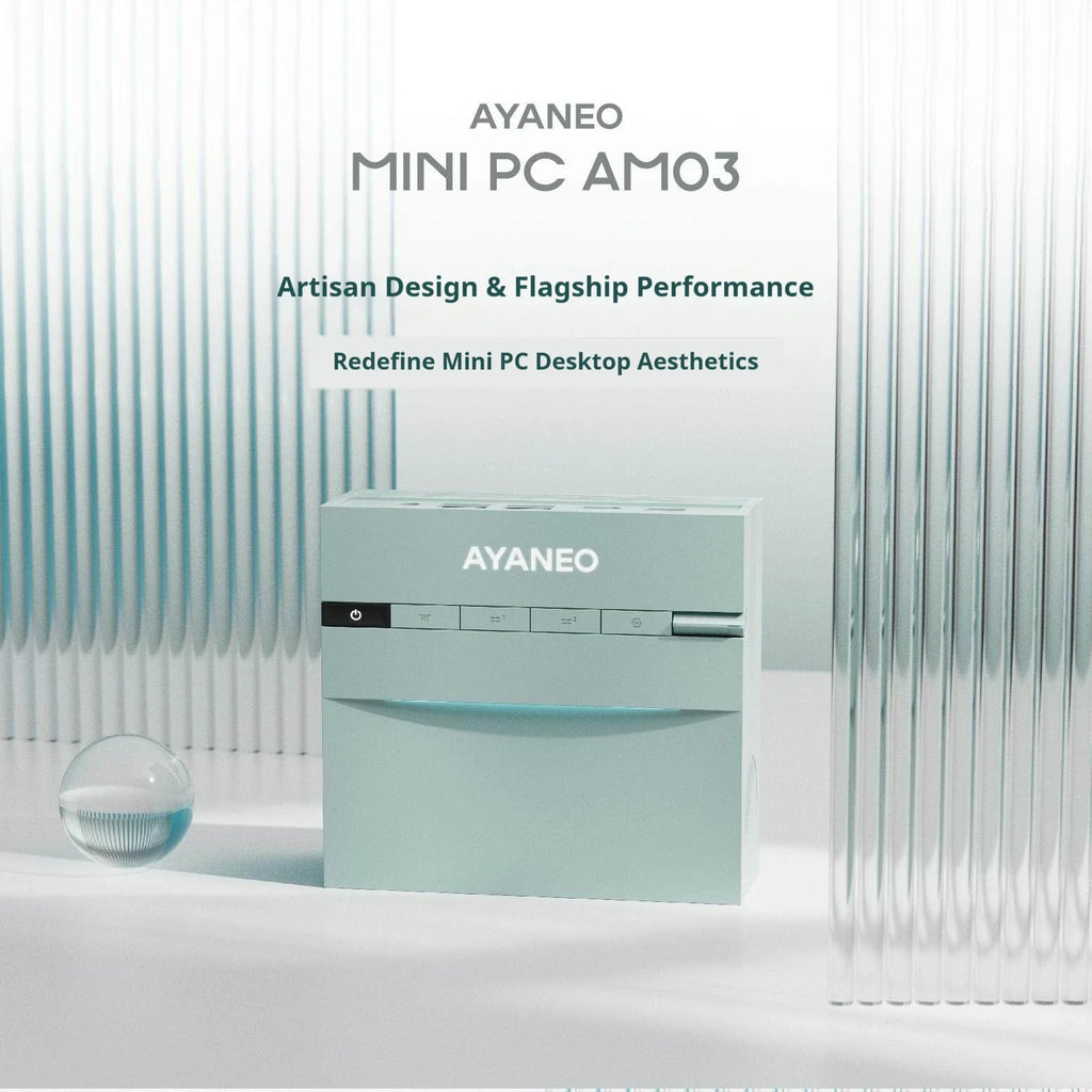 In stock AYANEO AM03 Mini PC Intel i9 12900H Retro Style Office Gaming Desktop Computer with Front USB-C USB-A 3.5mm Ports