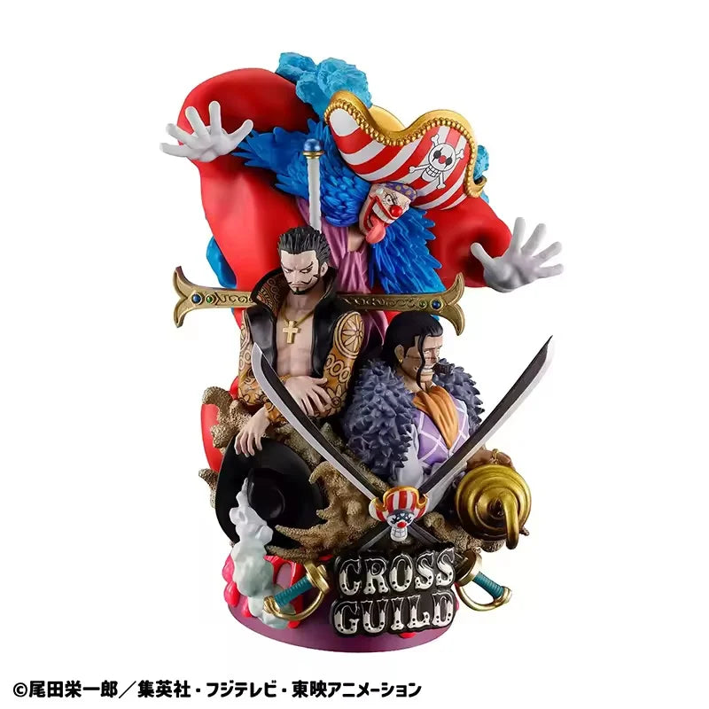 Bandai Megahouse Original One Piece Douke No Buggy Dracule Mihawk Sir Crocodile Puchirama Dx Log Box Re Birth 03 Cross Guild
