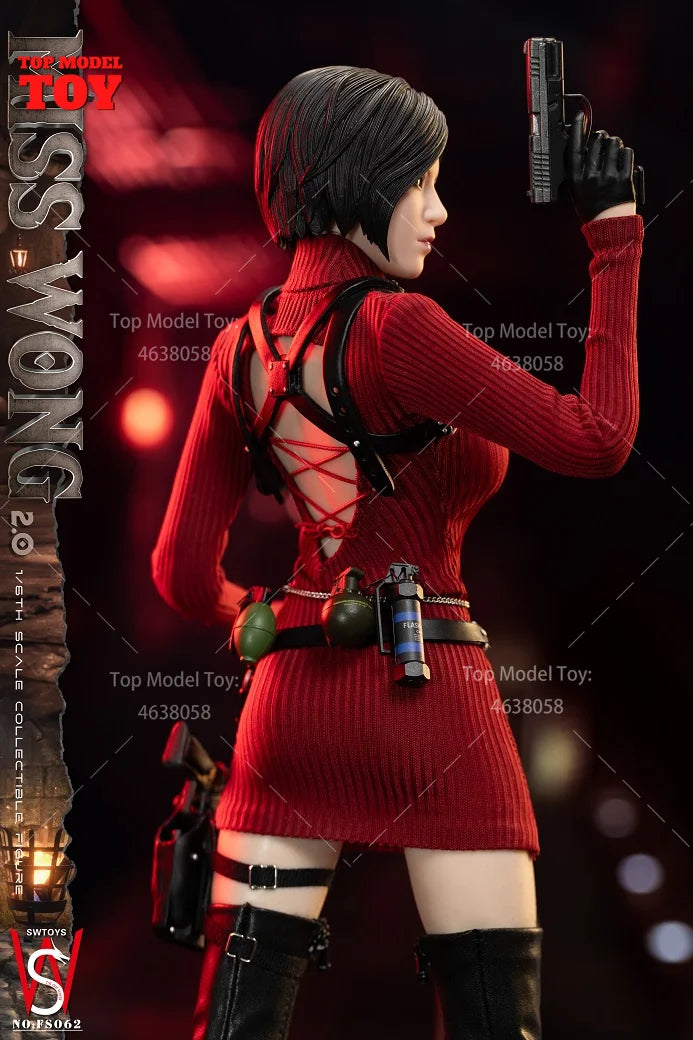 SWTOYS 1/6 FS062 MISS WONG 2.0 Moveable Eye Double Head Sculpture Model Full Set 12" Female Soldier Action Figure Body Dolls