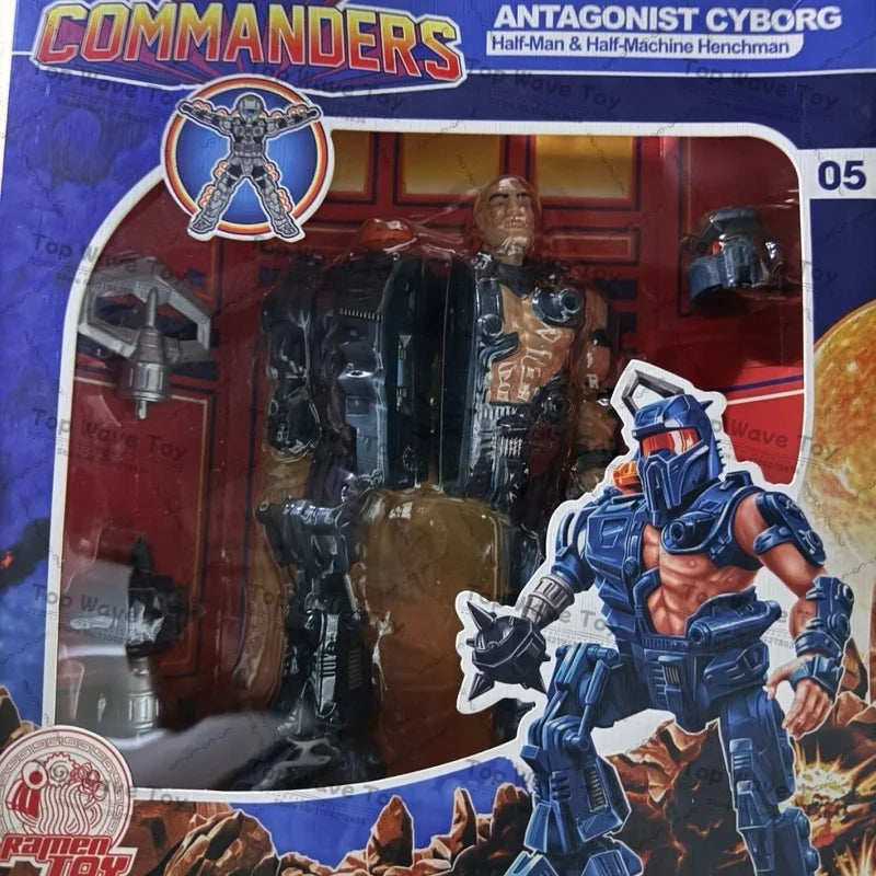 New Stock Ramen Toy 80C05C 1/12 Scale 80s Commander Antagonist Cyborg Male Warrior Full Set 6Inch Action Figure Doll Body Toy