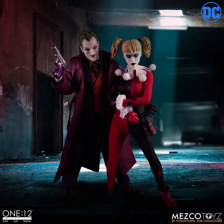 In Stock Original Mezco ONE:12 Batman Arkham Harley Quinn Anime Action Collection Figures Model Toys Gifts for Kids