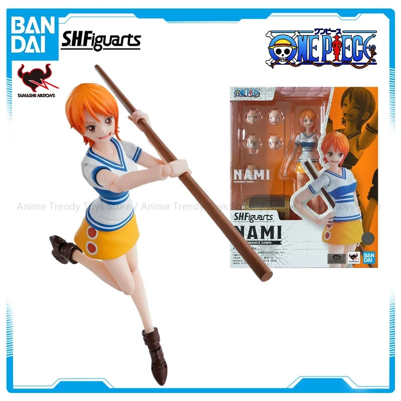 In Stock Bandai SHF ONE PIECE NAMI Romance Dawn action Figure Finished Model Anime Action Toy Gifts WY