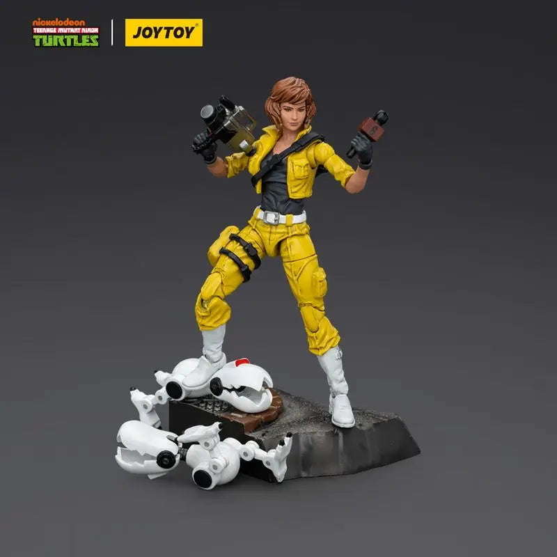 Original JOYTOY Tmnt Splinter April O'Neil Action Figure 1/18 Teenage Mutant Ninja Turtles Collection Decora Customized Toy