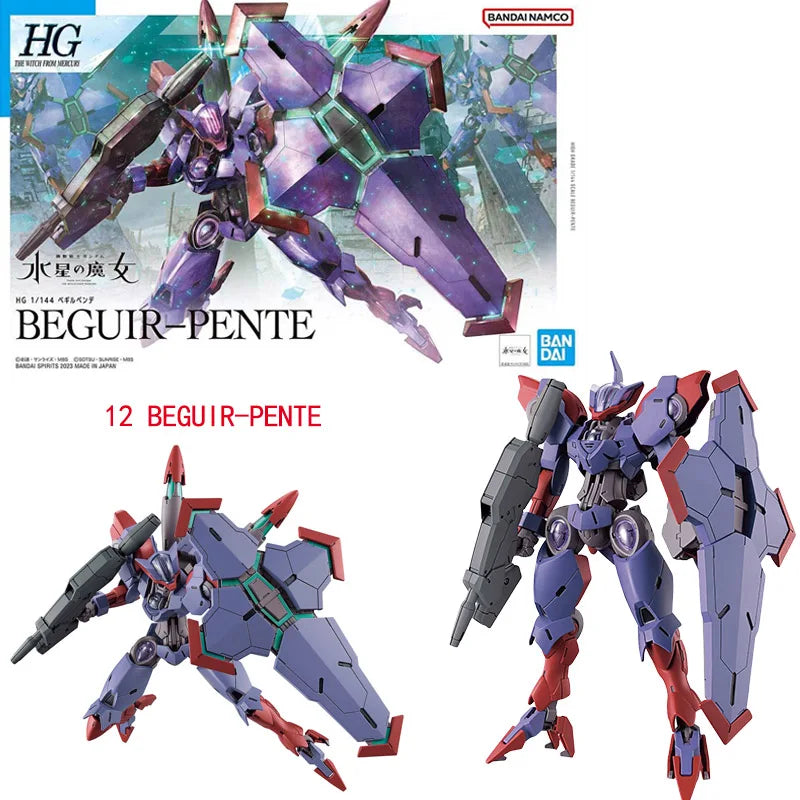 Bandai Genuine HG The Witch From Mercury GUNDAM LFRITH CALIBARN BEGUIR-BEU DARILBALDE ZOWORT HEAVY Anime Assembly Model Toys Kid