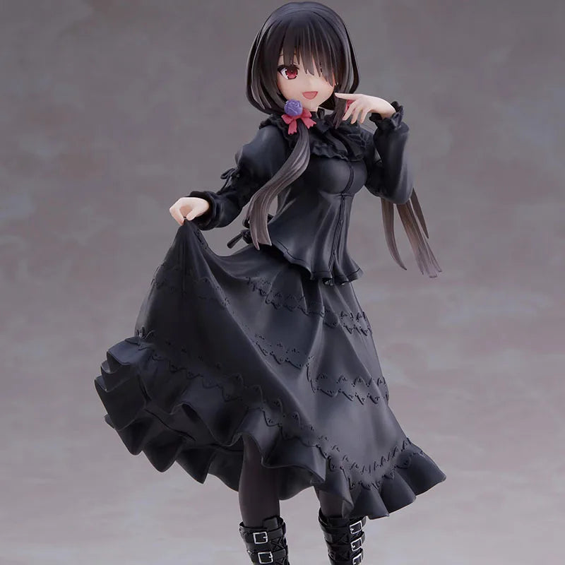 20cm Date A Live Anime Figure Black Dress Casual Wear Kurumi Tokisaki PVC Action Figure Car Decoration Collection Model Toy Gift