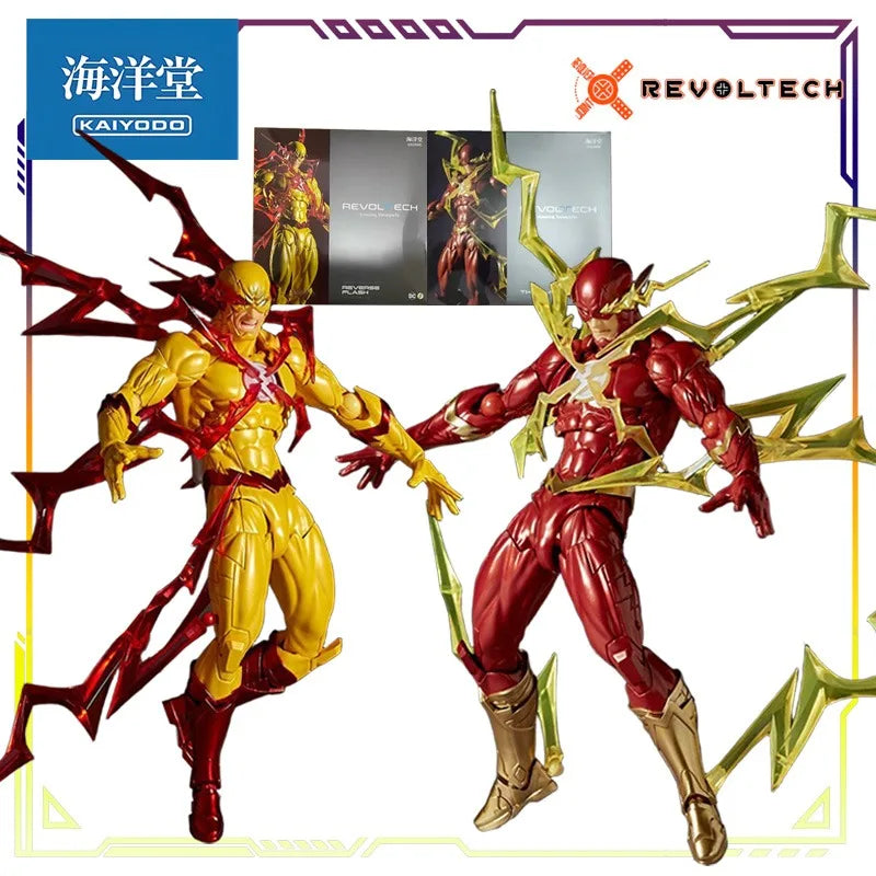 Kaiyodo Original AMAZING YAMAGUCHI Series Reverse Lightning\ The Flash  Action Figure Model Toys Movable Model Gifts for Boys