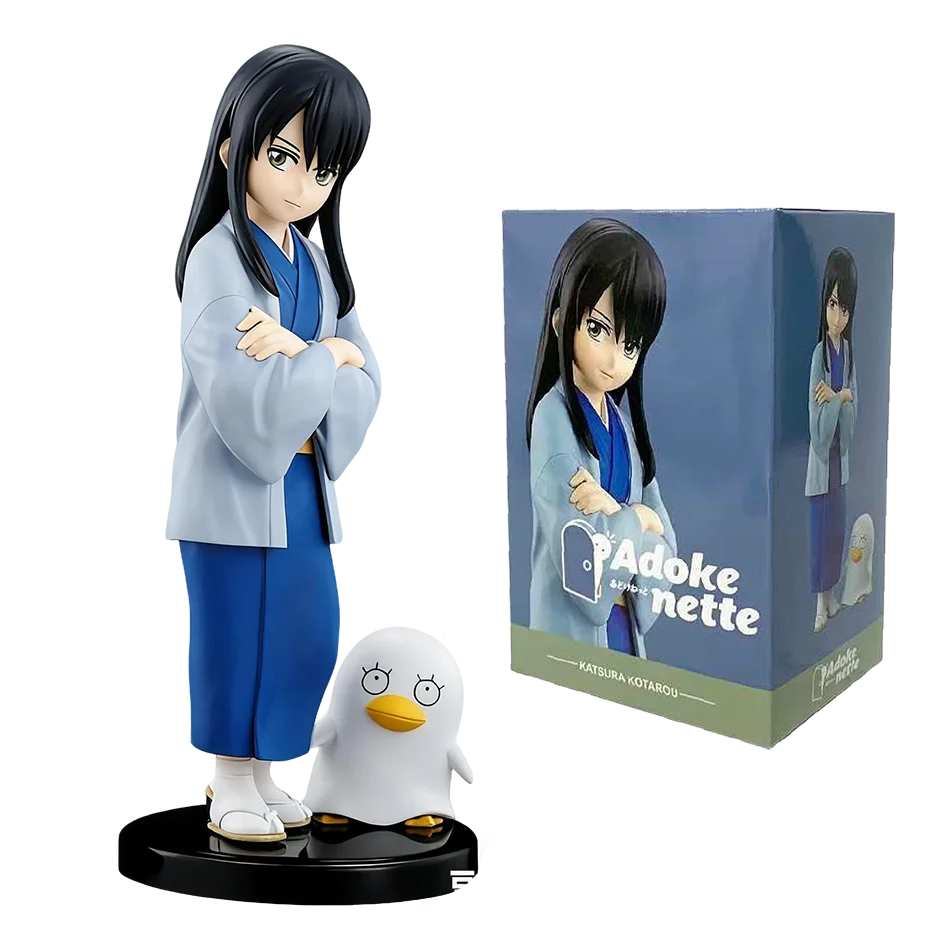 Original 14CM Anime Gintama Figure Sakata Gintoki Katsura Kotarou Stand Anime Model Toys Gifts Collection Decoration Ornaments