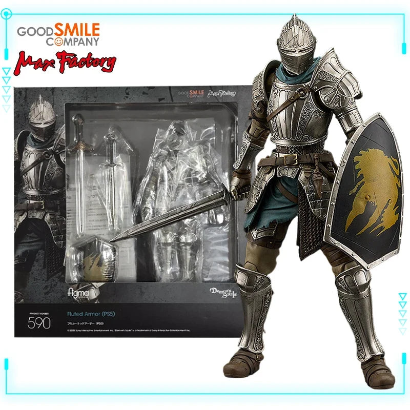 Max Factory Genuine Original Good Smile Company Demon's Souls Figma 590 Fluted Armor PS5 16cm Assembly Model Toys Action Figures