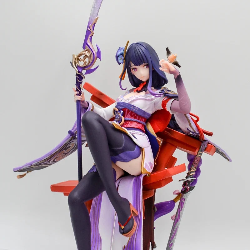 34cm Raiden Shogun Sexy Anime Girl Figure GK Beelzebul Yae Miko Action Figure Ningguang Figurine Collectible Model Doll Toy Gift