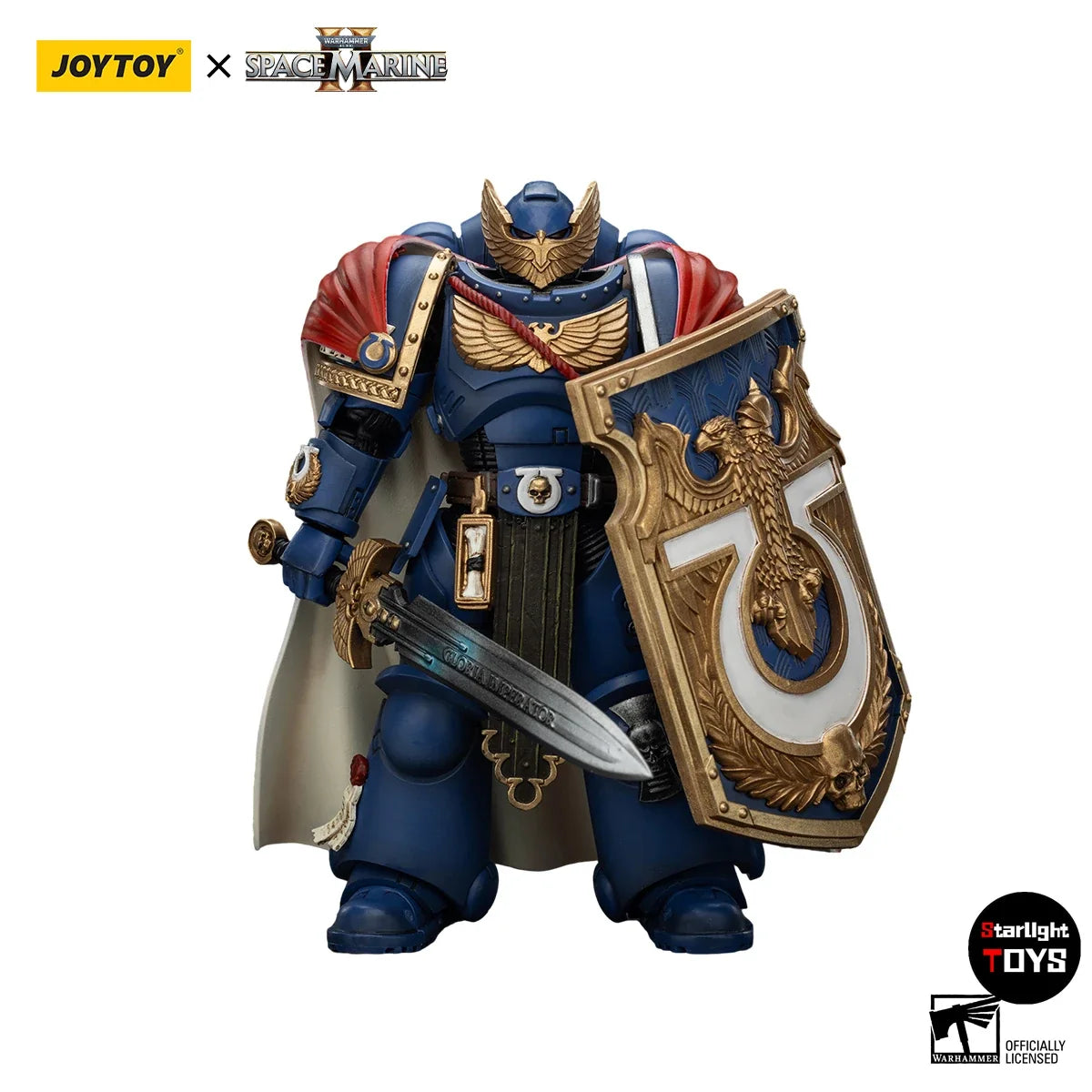 JOYTOY 1/18 Action Figure Warhammer 40K Ultramarines Victrix Honour Guard WithStorm Shield and Power Sword Model Toy Gifts