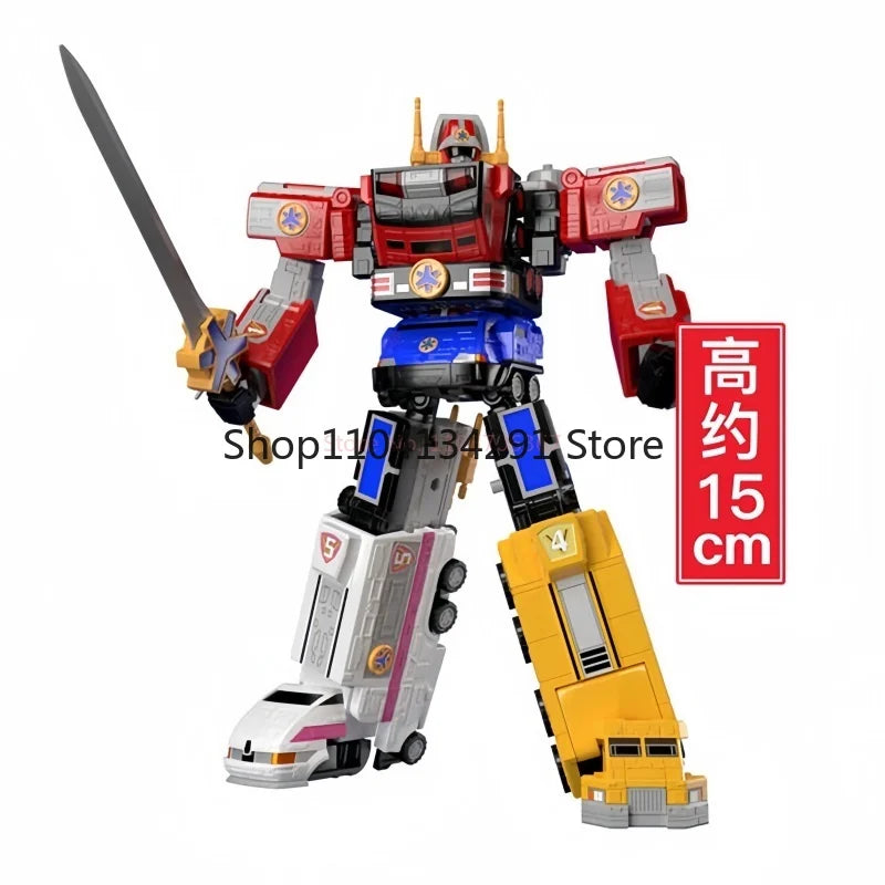Bandai Original Re-Release Super Mini-Pla Emergency Gattai Victory Robo Action Assembly Figures Collectible Model Toys