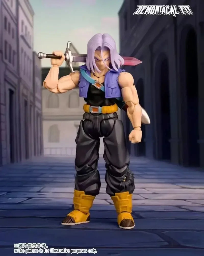 New Dragon Ball Z Demoniacal Fit SHF Super Saiyan Trunks Son of Tomorrow Anime Action Figure Collectible Model Figurine Toy Gift