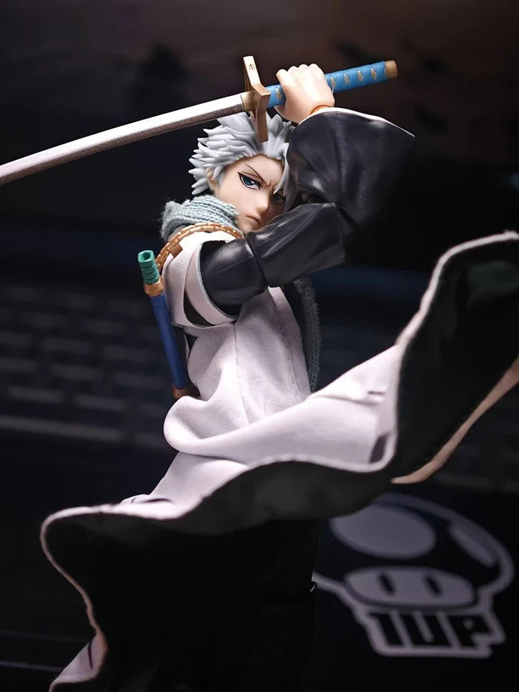 1/12 Hitsugaya Toushirou Boy Figure Mini Scarf Sleeveless Windbreaker Coat Toys Clothes Accessory For 6" Anime Bleach Shf Body
