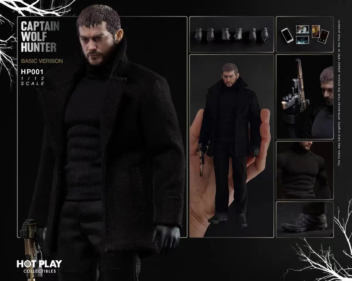 In Stock Action Figure 1/12 Captain Wolf Hunter Chris Anime Figurine Statue Collectible Joint Movable Model Gifts Toys