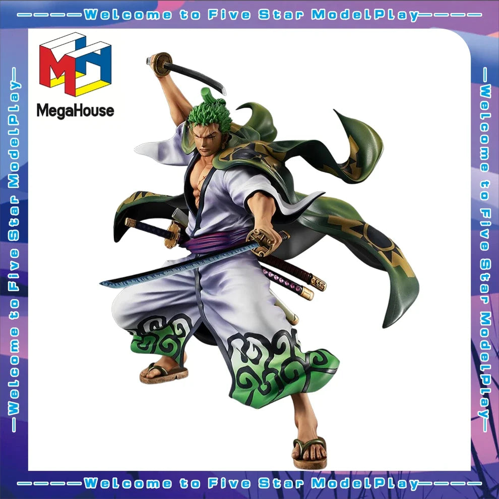 In Stock Original MegaHouse POP One Piece "Warriors Alliance" Zoro Juro Anime Doll Figure Model Toys Gifts