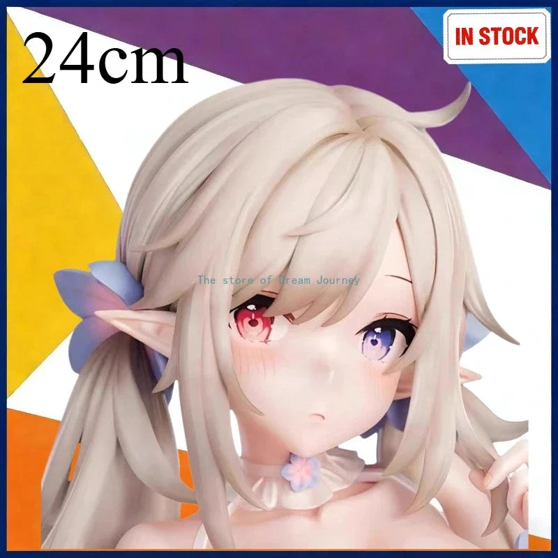 New software pure white ready-made figure high-quality beautiful girl two-dimensional elf anime model car chassis ornaments