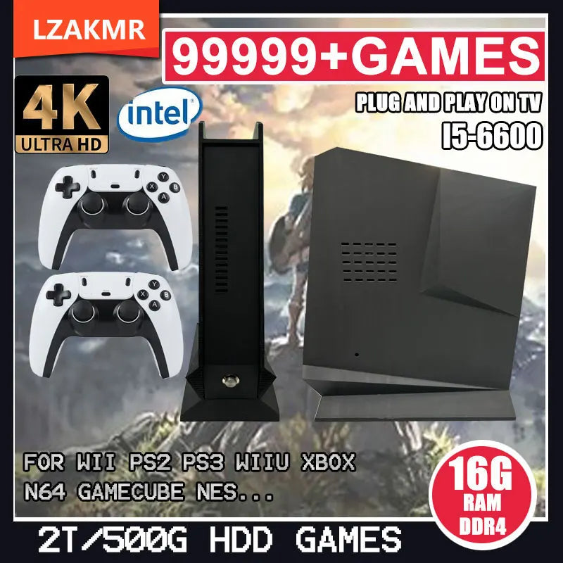 Batocera and Windows 11 Retro Game Box G3 Pro with 16GB RAM and 2TB HDD, featuring over 99,999 games. Compatible with PS2, PS3