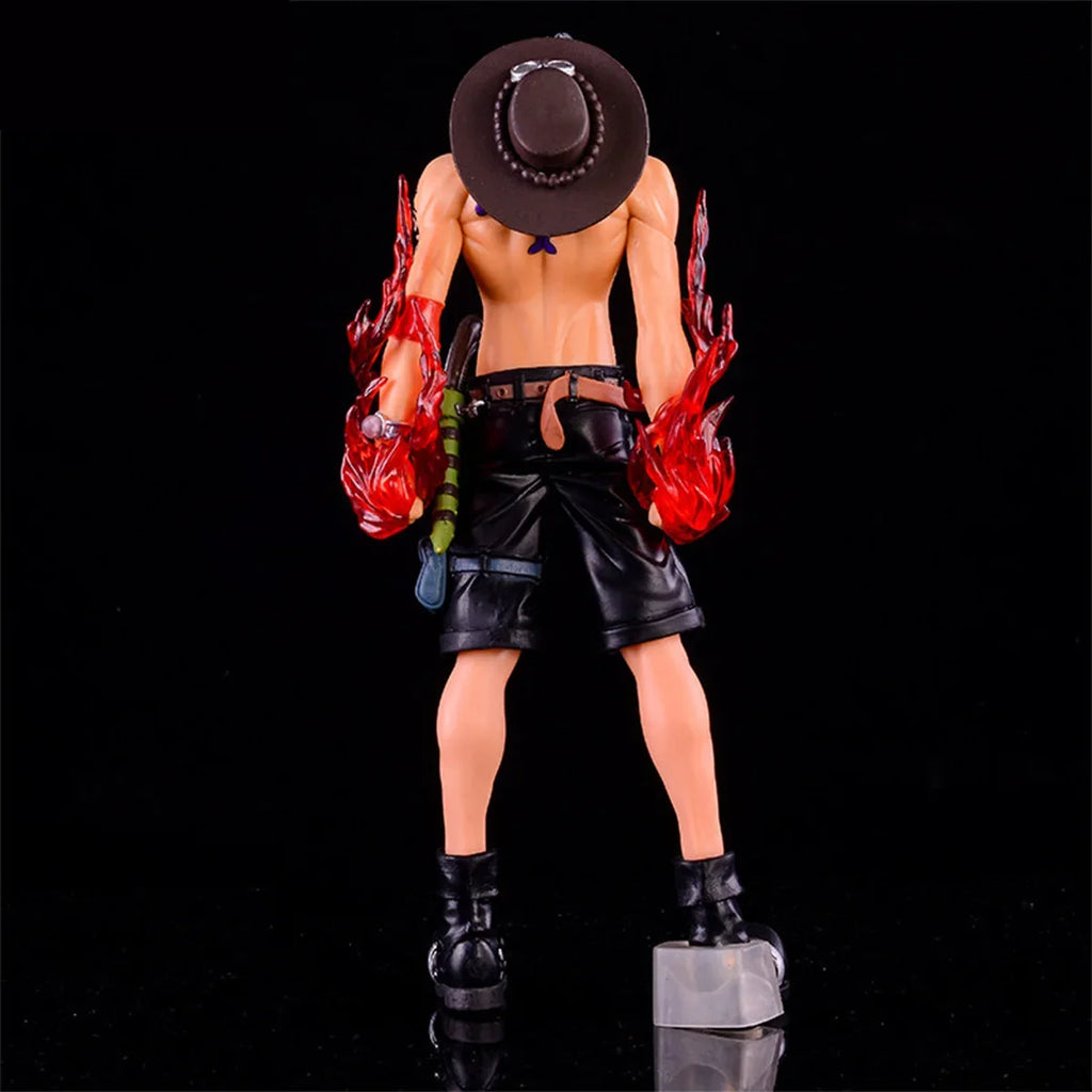 Bandai One Piece Figurin Large Assembly Huge Fire Fist Ace Stance Anime Figurine Model, Room Desktop Decoration Birthday Gift