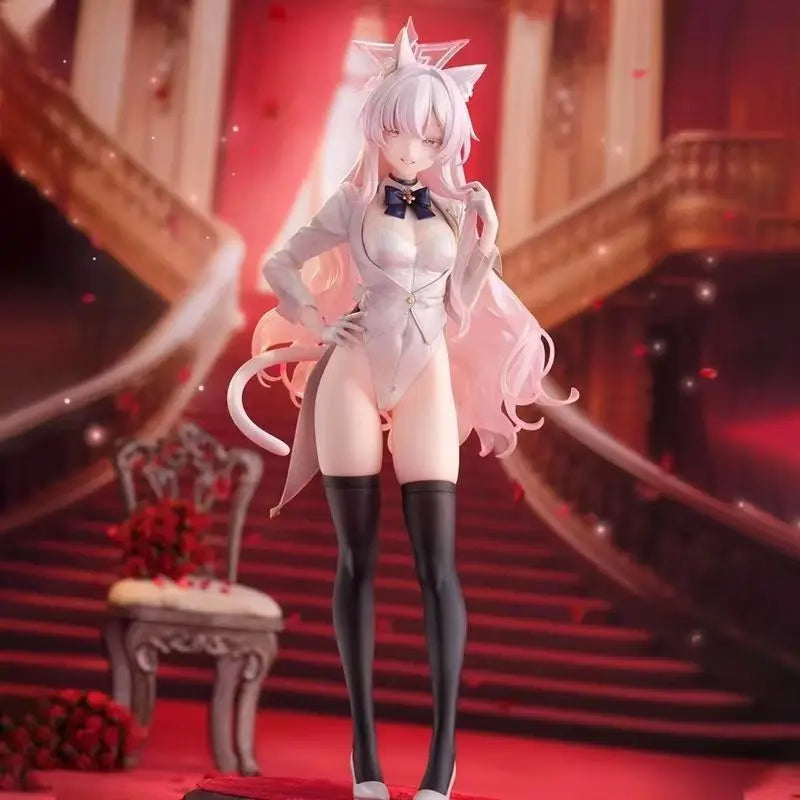 26CM Blue Archive Kiyoshi Akira Cat Ear Thief Beautiful Girl Anime Handmade Action Figures Desktop Case Decoration Ornament Gift