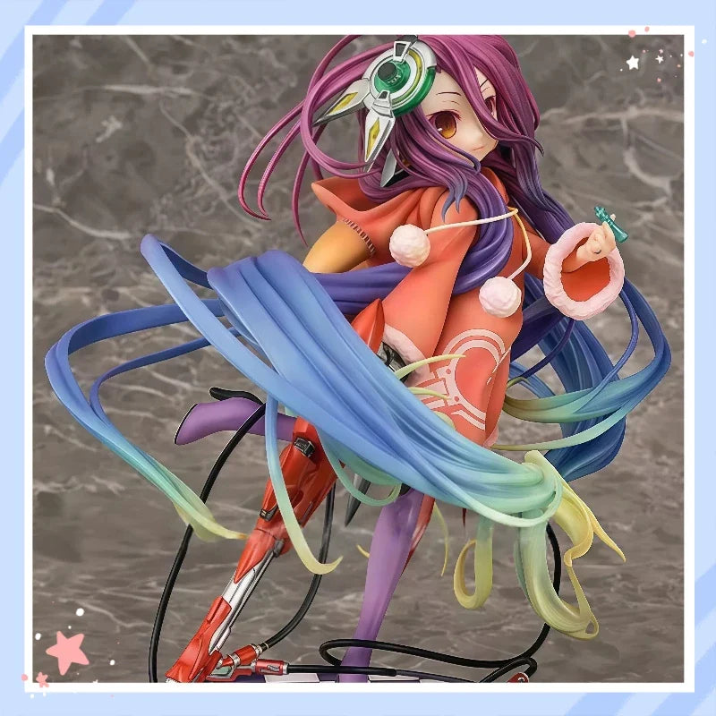 Anime Figure No Game No Life ZERO Shuvi Dola 1/7 Scalee PVC Statue with Colorful Hair Collectible Model Toy for Anime Fans