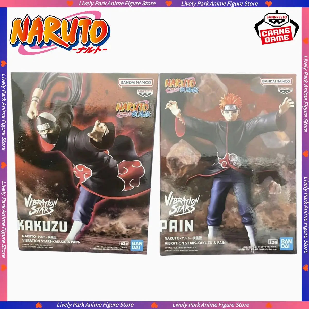 In Stock BANDAI Original Genuine BANPRESTO NARUTO KAKUZU PAIN VIBRATION STARS Anime Action Figure PVC Collection Model Toys Gift