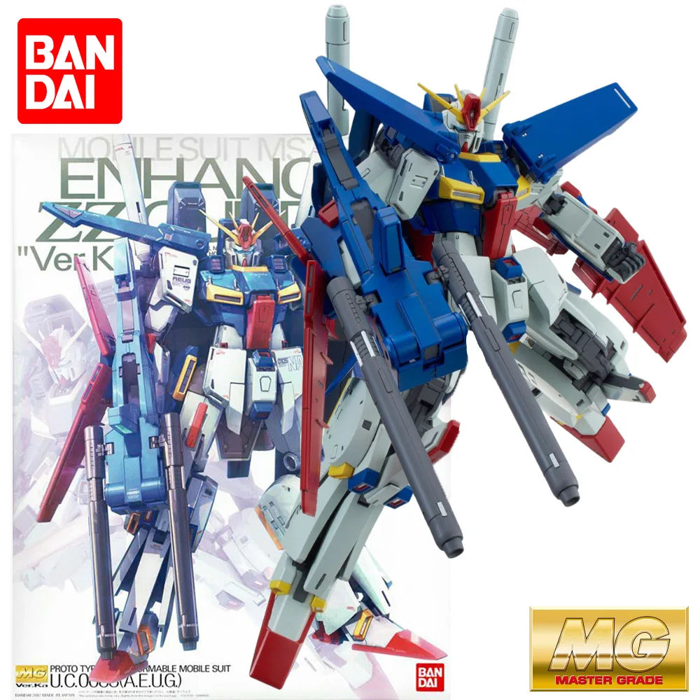 In Stock BANDAI PB LIMITED MG 1/100 MSZ-010S ENHANCED ZZ GUNDAM Ver.Ka Anime Action Figures Assembly Model Collection Toy