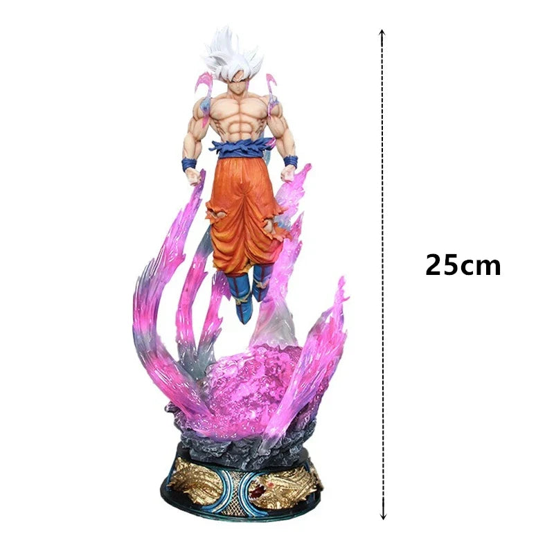 Anime Dragon Ball 25cm Super Saiyan Ultra Instinct Goku Action Figure PVC Statue Collectible Toy Gift Desktop Ornament